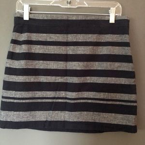 GAP Navy Grey Striped Mini Skirt